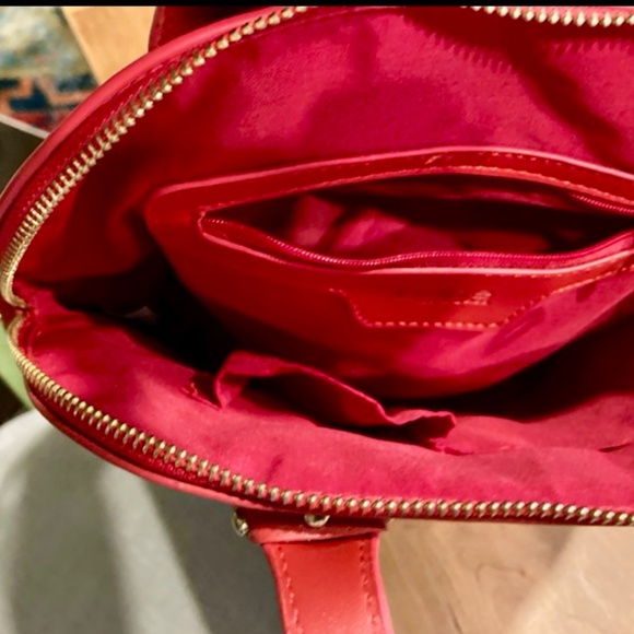 Vibrant Red Bebe Clairee Dome Satchel Bag *see description* - Picture 6 of 10